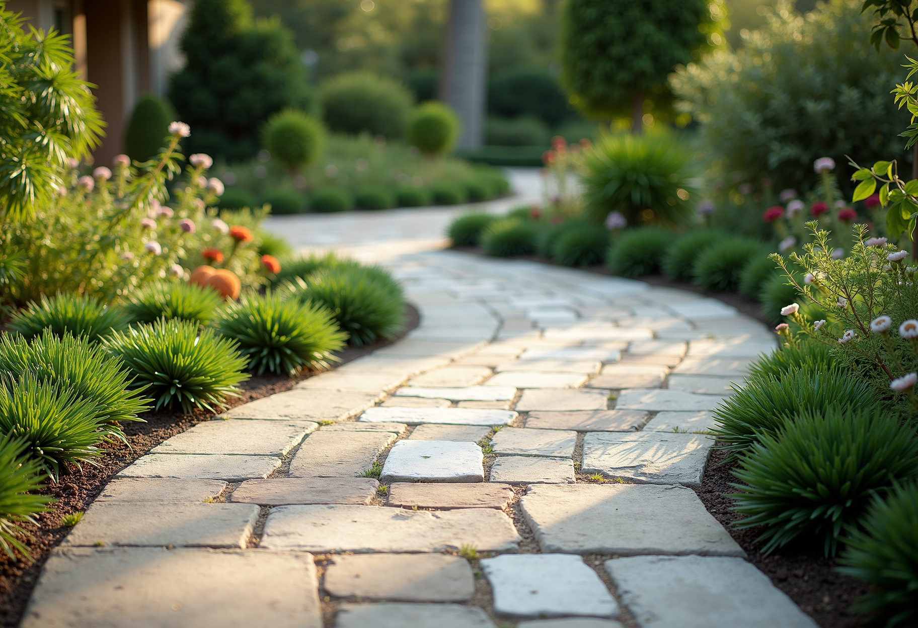 Flagstone walkway